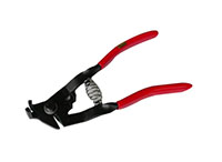 Light duty tool tensions and cuts polypropylene and fibre strapping